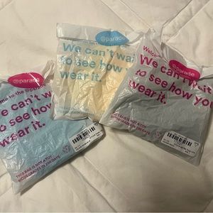 Set of 3 size L Parade panties Green Yellow blue